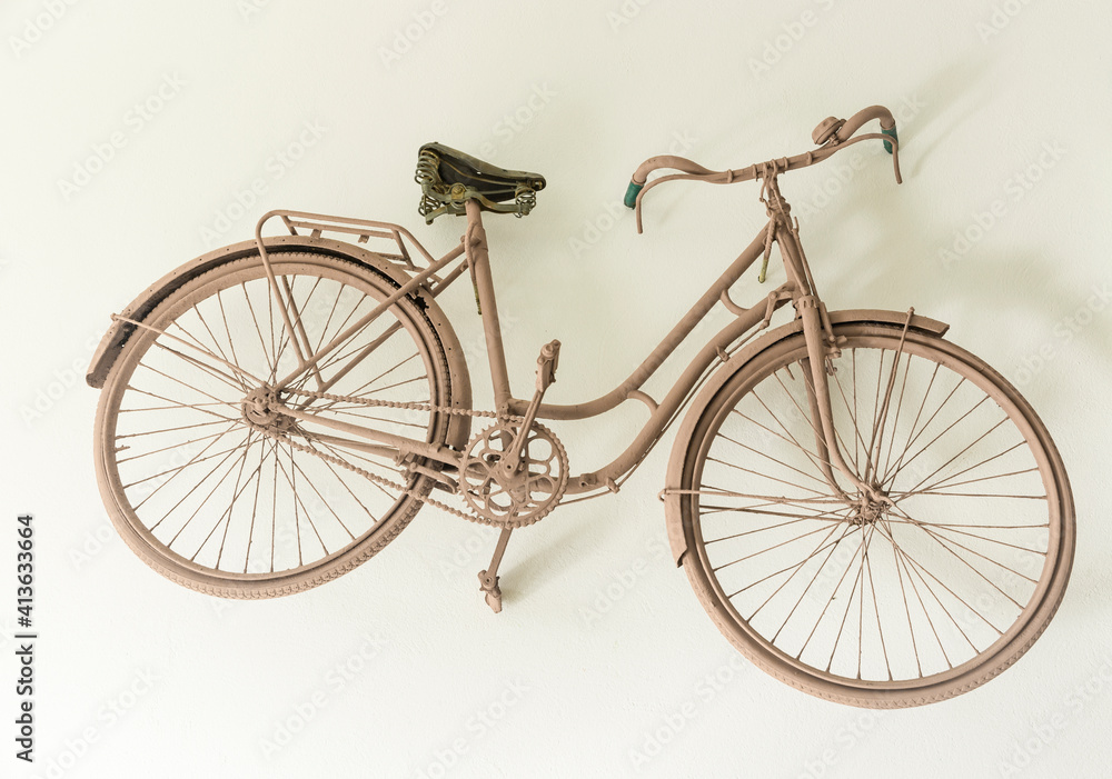 vintage bicycle isolated on a white background