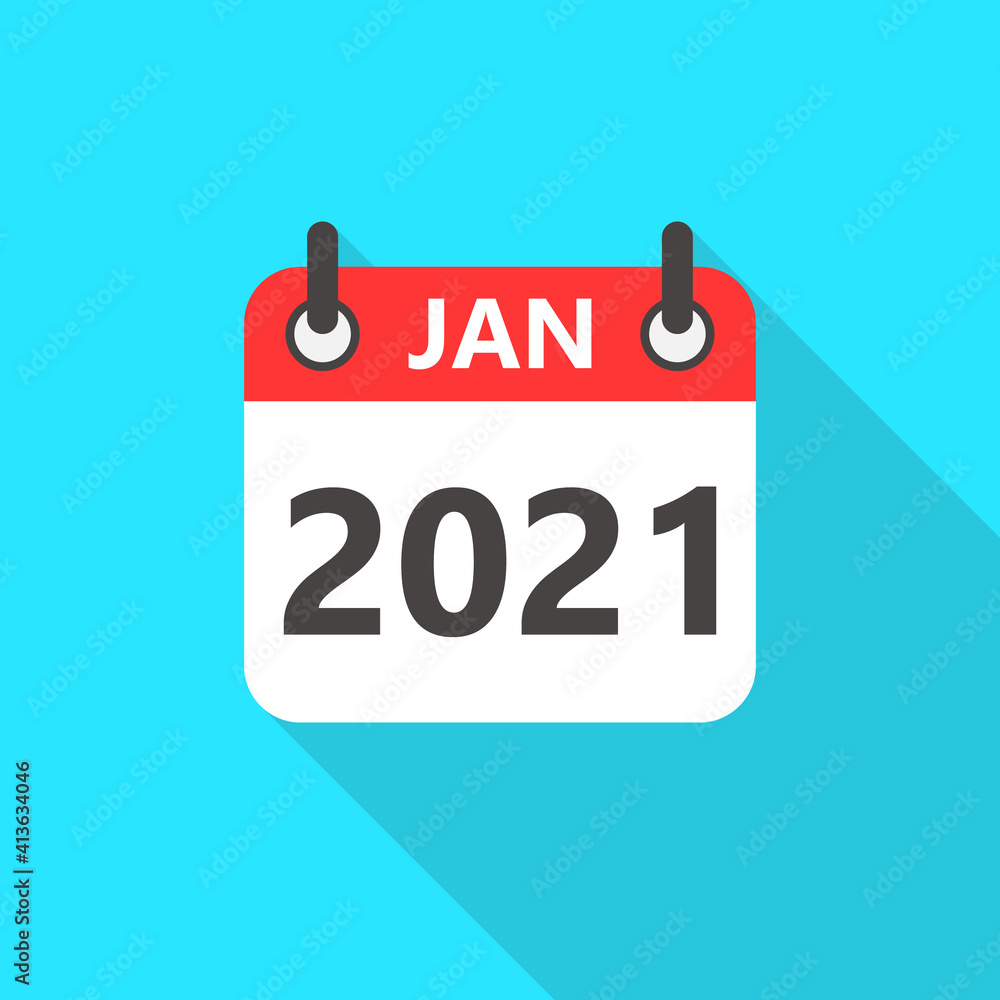 January 2021 Calendar Flat Style Icon Long Shadow.
January 2021 Business Calendar Planner Flat Vector Icon. Vector Illustration January 2021 Calendar Flat Style Icon Long Shadow.
January 2021 Business Calendar Planner Flat Vector Icon. Vector Illustration