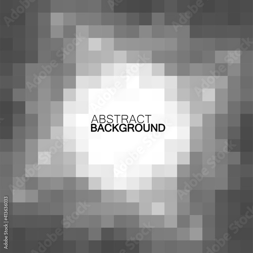 Abstract gray background of squares. Geometric texture. Halftone effect. Vector illustration. Eps 10