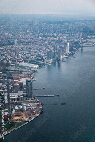 New York City River Strip from Above