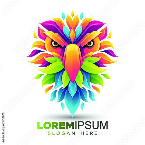 Premium Colorful Owl Logo Template