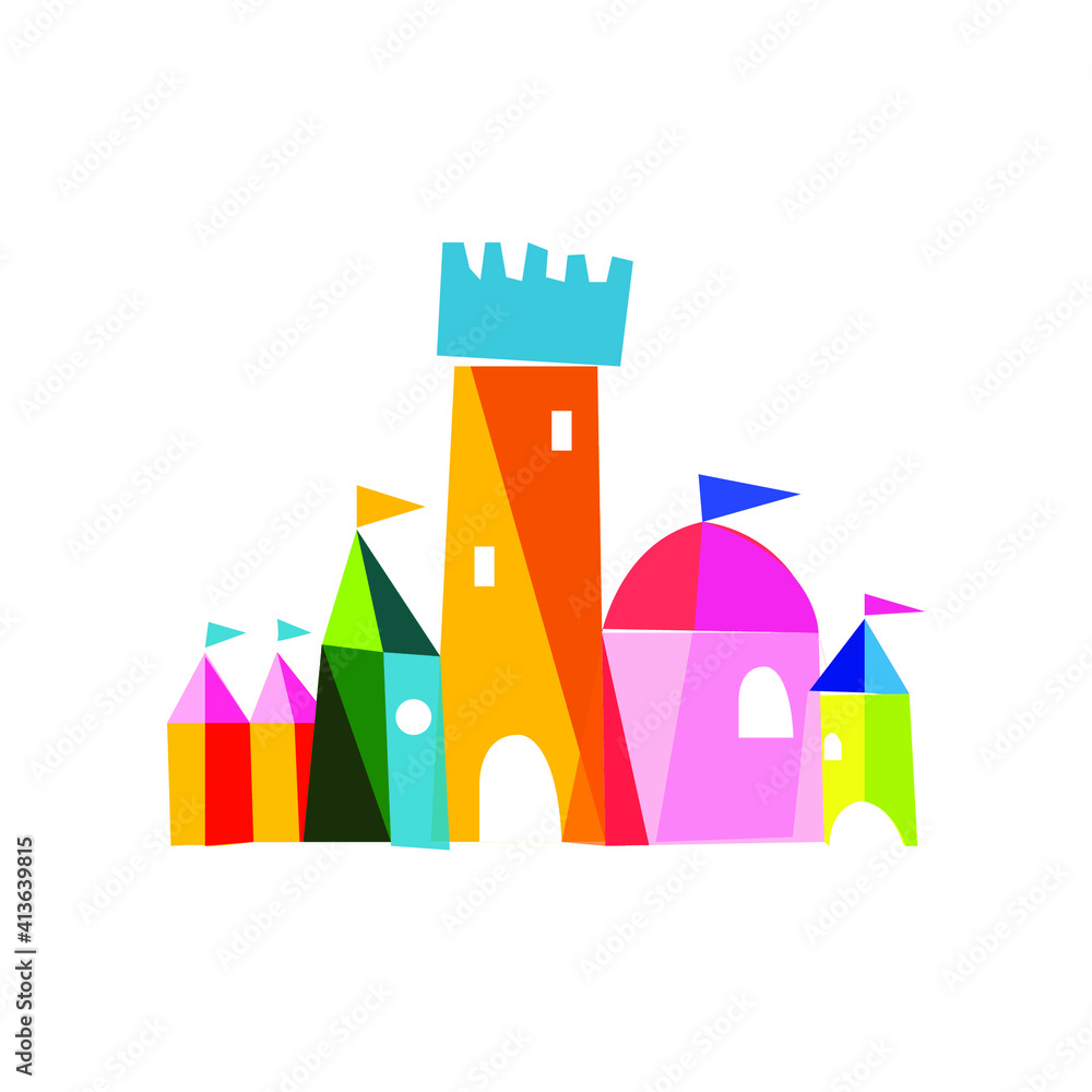 Obraz premium Kingdom, Castle King Concept Vector Design