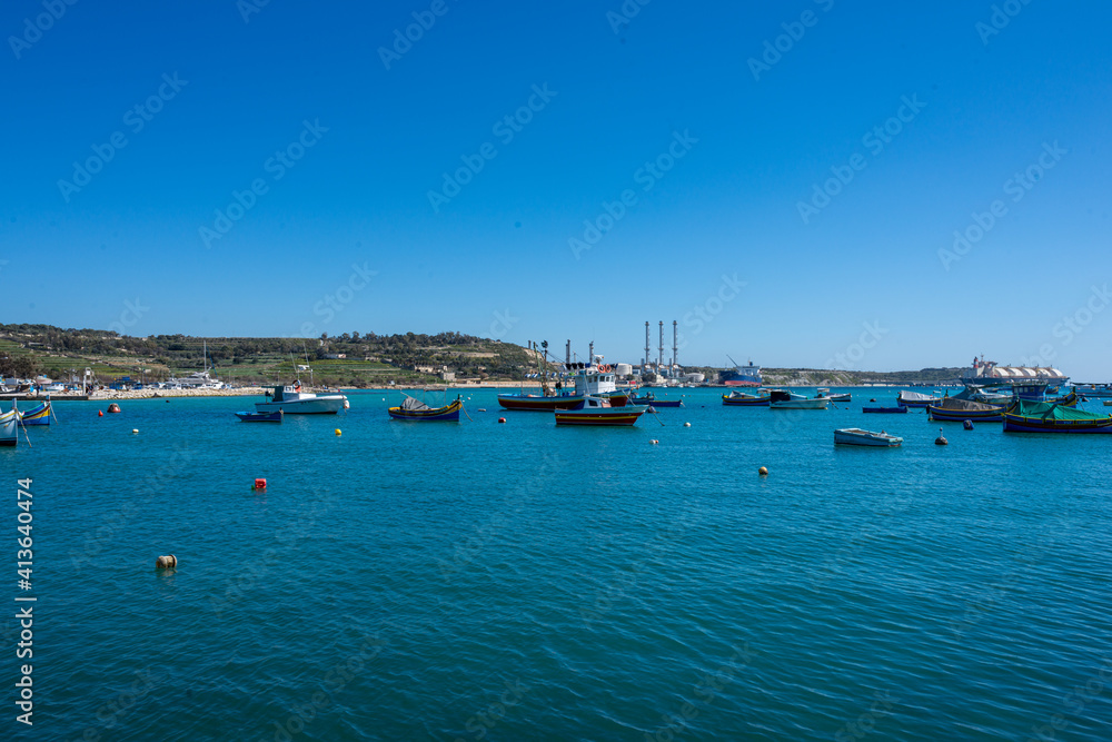 Marsaxlokk is a traditional fishing village located southeast of Malta