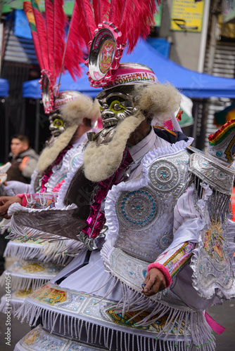 Masked dancers at the Gran Poder Festival, La Paz, Bolivia