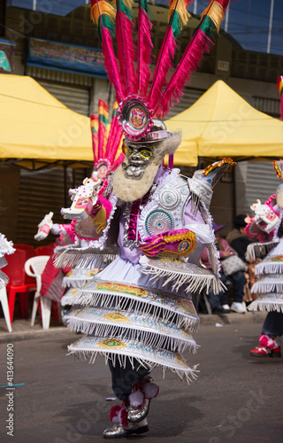 Masked dancers at the Gran Poder Festival, La Paz, Bolivia