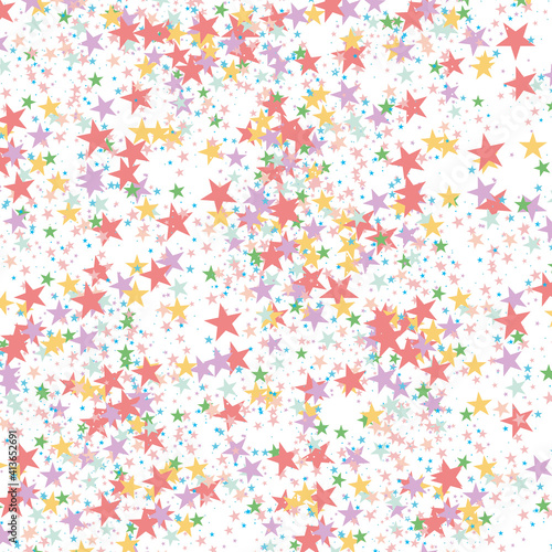 Shine Bright like a Star with Stock Adobe's Stunning Colored Star Pattern Illustration - Perfect for Web Design, Textiles, and More!
