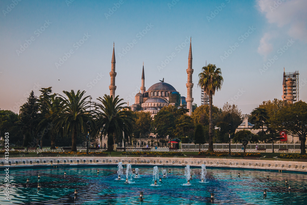 Naklejka premium Blue mosque Istanbul , Sultanahmet Camii