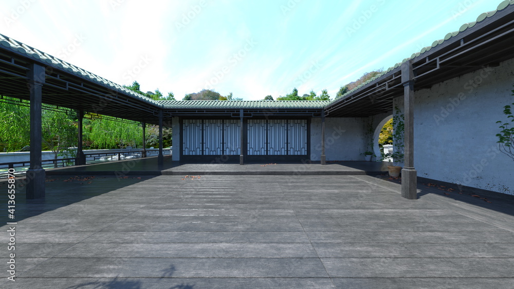Obraz premium 日本屋敷