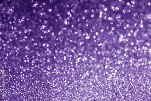 violet glitter bokeh background. sparkles of purple glitter. abstract backdrop.