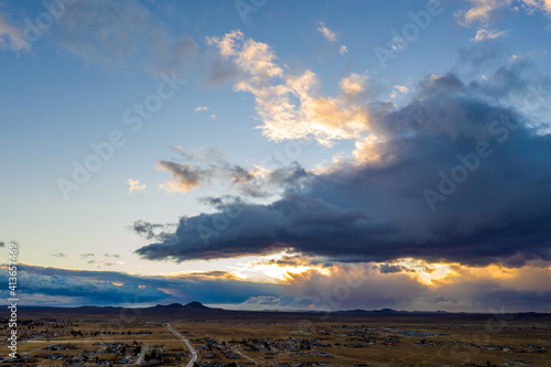 sunset over the mountains