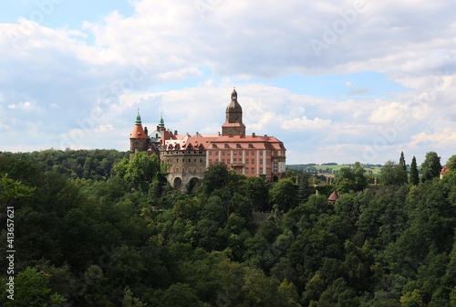 Książ Castle in Poland in Lower Silesia, a unique castle in Poland