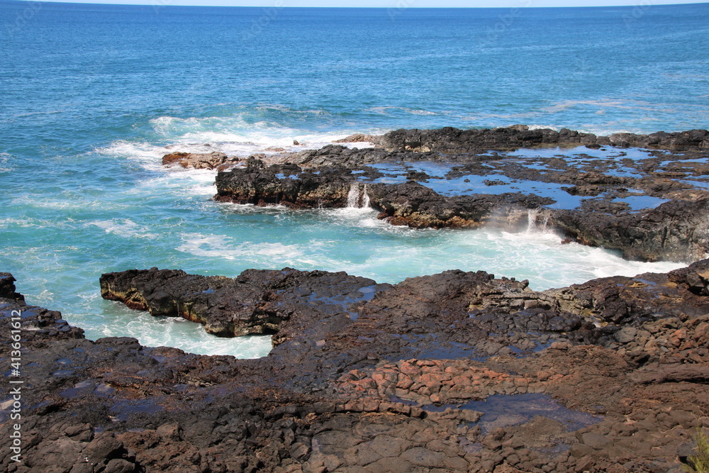 rocks and sea