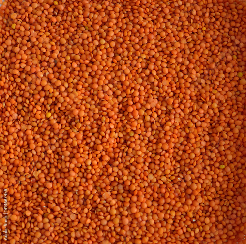 Red lentils. Food background. Legumes.