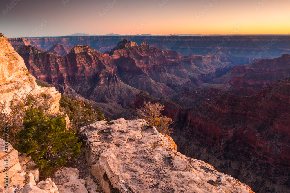 dramatic landscape of the Grand Canyon National Park in Arizona