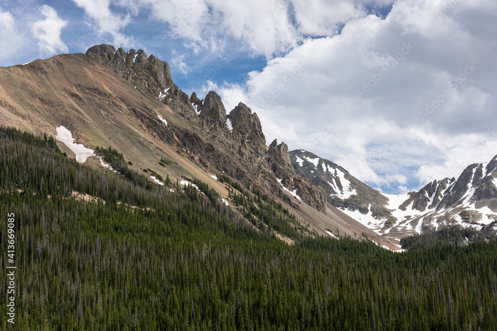 12,390 Foot (3,807 Meter) Nokhu Crags and Never Summer Mountains in Northern Colorado.
12,390 Foot (3,807 Meter) Nokhu Crags and Never Summer Mountains in Northern Colorado.