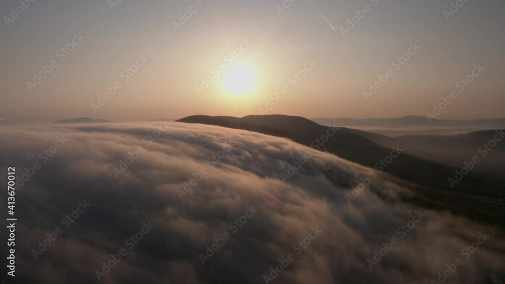 Early morning clouds drift over the mountains in Co Kerry Ireland as the sun shines during the summer. Early morning clouds drift over the mountains in Co Kerry Ireland as the sun shines during the summer.