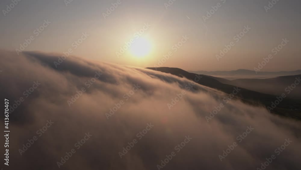 Early morning clouds drift over the mountains in Co Kerry Ireland as the sun shines during the summer. Early morning clouds drift over the mountains in Co Kerry Ireland as the sun shines during the summer.