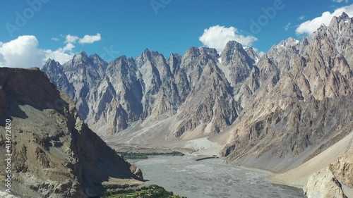 Mountains around Pasu, Karakoram Highway, northern Pakistan, taken in August 2019