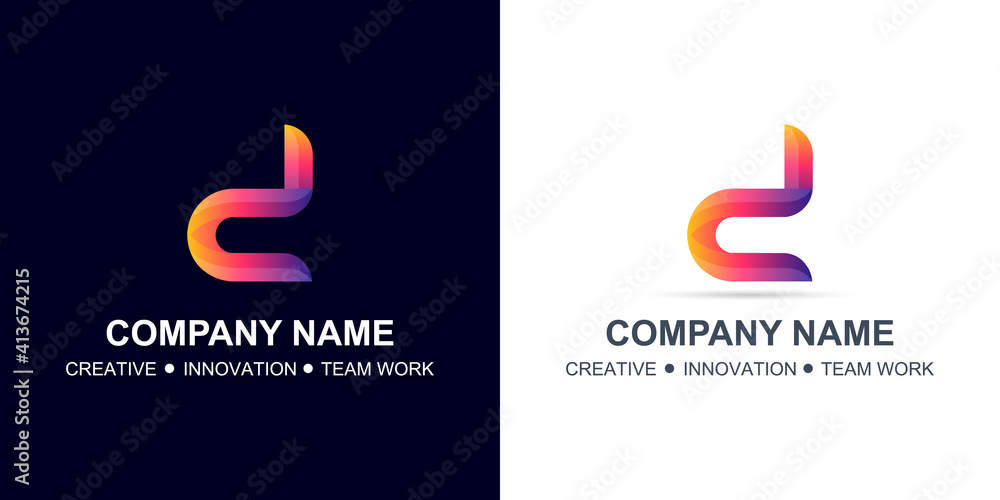 modern gradient alphabet logo design letter D modern gradient alphabet logo design letter D