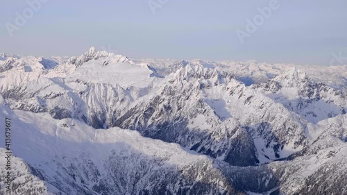 Wallpaper Mural Pure white mountains of Squamish -Whistler in Canada at winter -aerial Torontodigital.ca