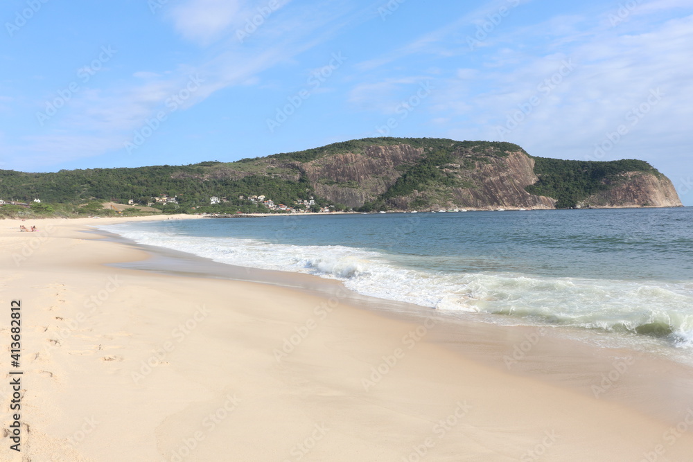 Niteroi, Rio de Janeiro, RJ, Brazil, October 11, 2020: Camboinhas beach.