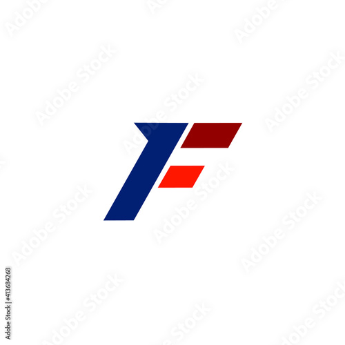 Free Download logo letter F various colors and slightly italic - GFXLoad