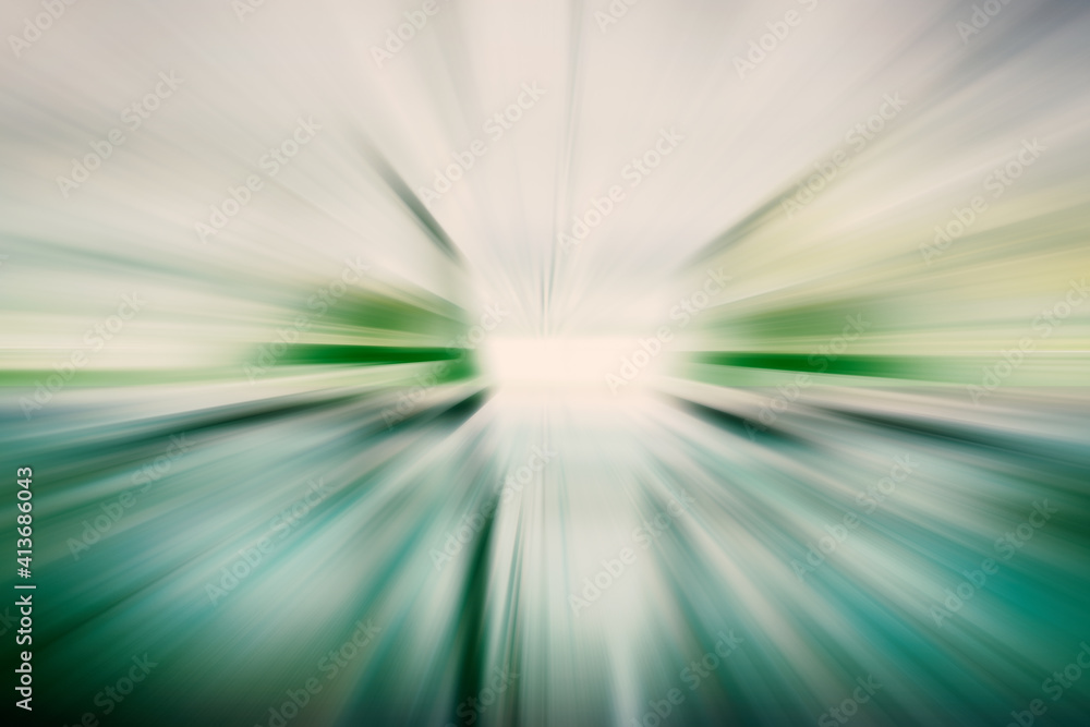 Abstract illustration of motion blur effect on white and green gradient background Abstract illustration of motion blur effect on white and green gradient background
