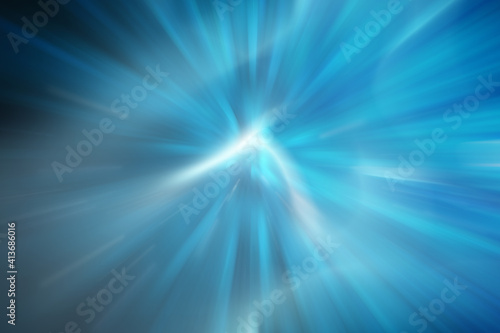 Abstract illustration of blue motion blur effect on black background © vectorfusionart