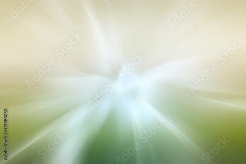 Abstract illustration of motion blur effect on grey and green gradient background