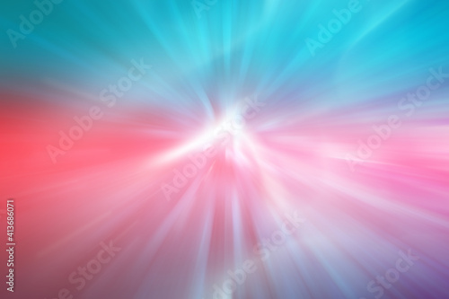 Abstract illustration of motion blur effect on red and blue gradient background