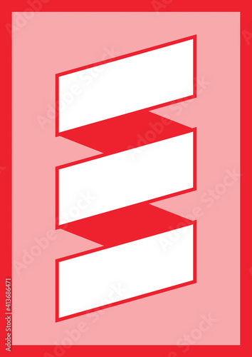 Free Download Abstract illustration of red geometrical shape against pink background - GFXLoad