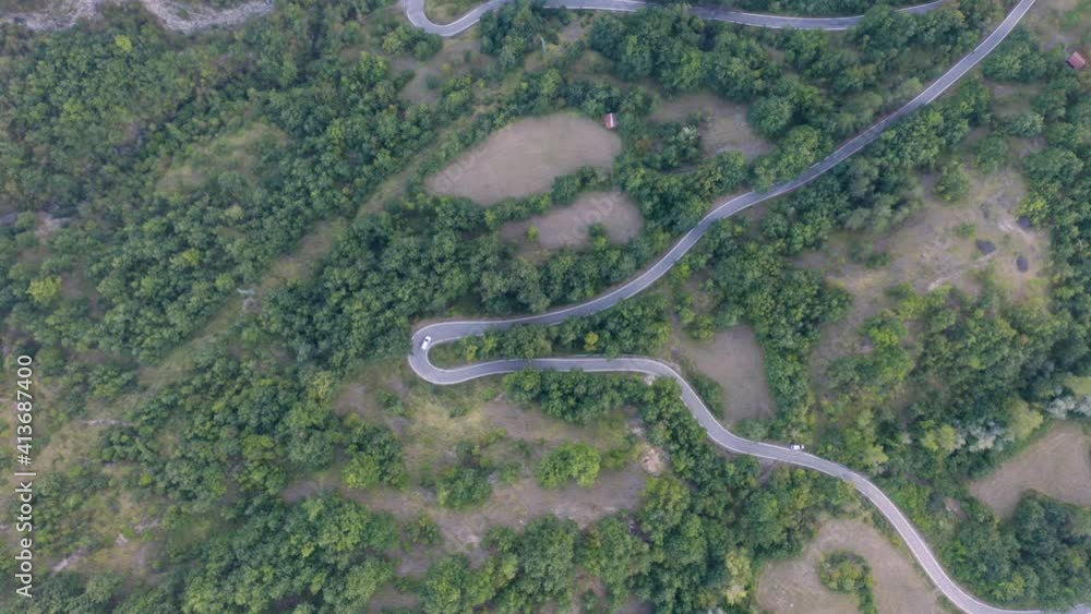 drone shot of a rural road in the nature. drone shot of a rural road in the nature.