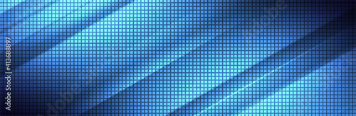 Abstract blue background. Square pixel pattern. Technology vector illustration