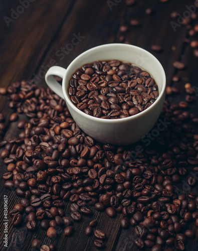 coffee beans cup aroma morning Arabica drink
