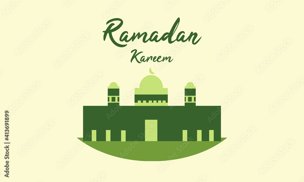 Vector illustration of Ramadan Kareem greeting