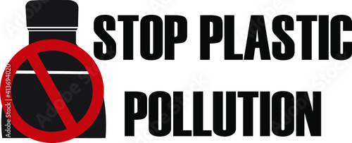 stop plastic pollution Vector  illustration for World Environment Day.