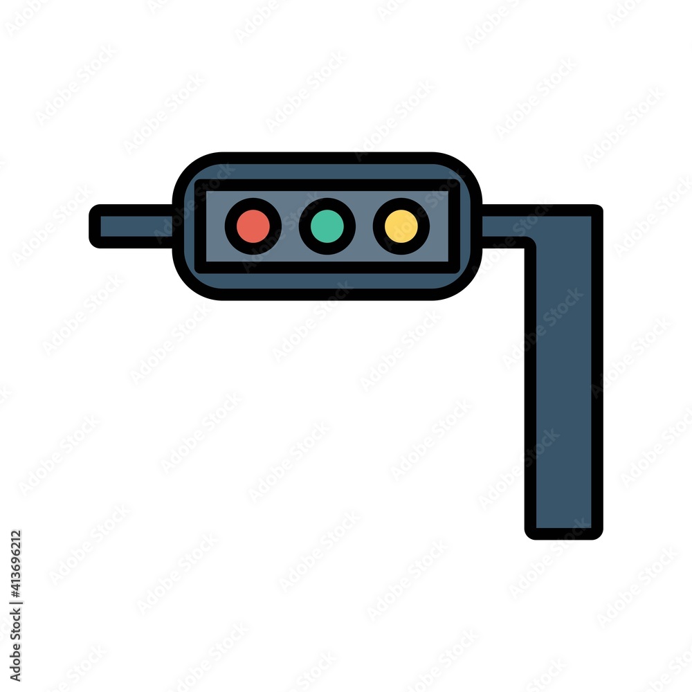 Fototapeta premium Traffic Light Flat Icon Vector Logo Template Illustration