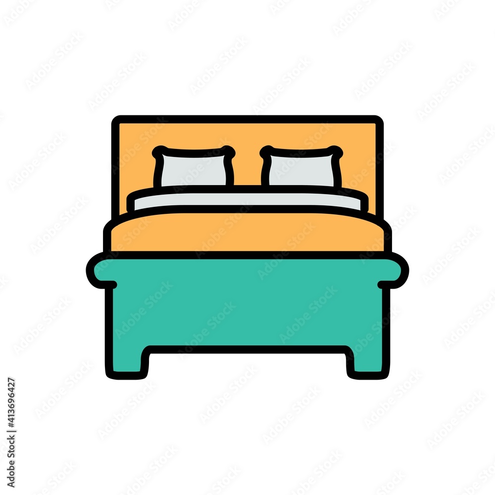 Bed,Hotel Flat Icon Vector Logo Template Illustration Bed,Hotel Flat Icon Vector Logo Template Illustration