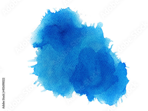 blue watercolor paint