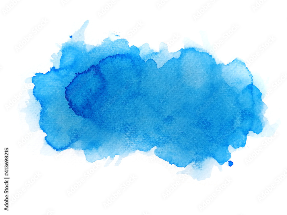 blue watercolor splashes