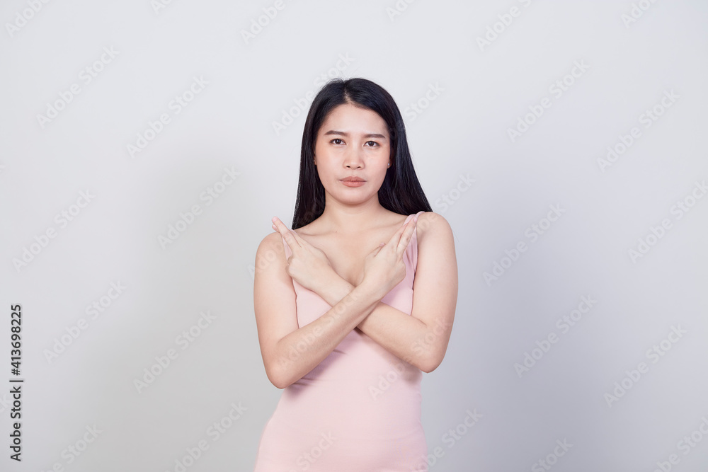 Portrait of beautiful young Asian woman happiness standing Portrait of beautiful young Asian woman happiness standing