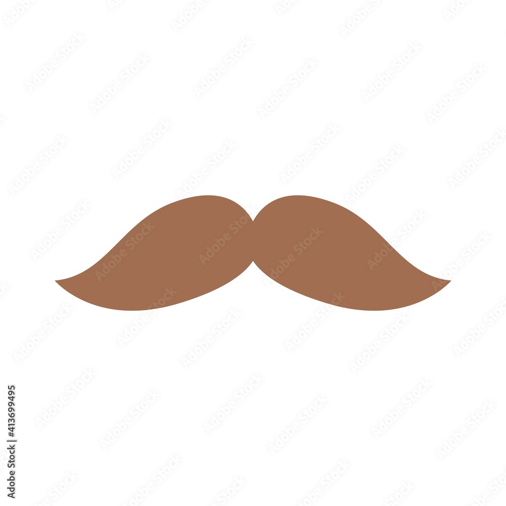 Mustache Flat Icon Vector Logo Template Illustration Mustache Flat Icon Vector Logo Template Illustration