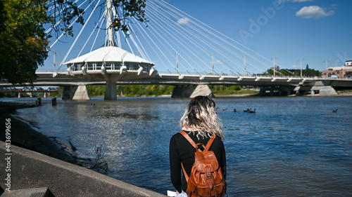 Bild auf Leinwand Esplanade Riel Footbridge in Winnipeg