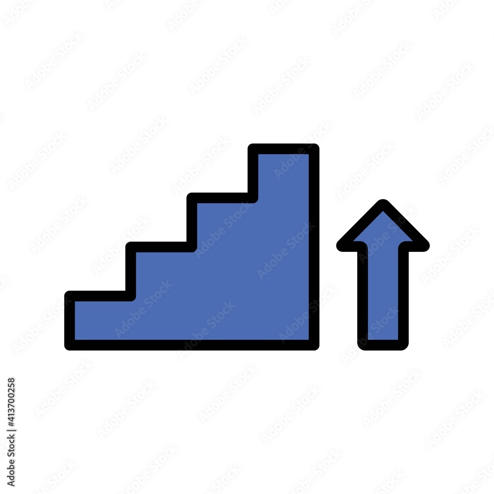Step Ladder Flat Icon Vector Logo Template Illustration Step Ladder Flat Icon Vector Logo Template Illustration