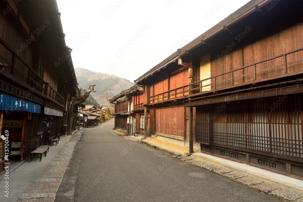 Obraz premium 木曽路 妻籠宿
