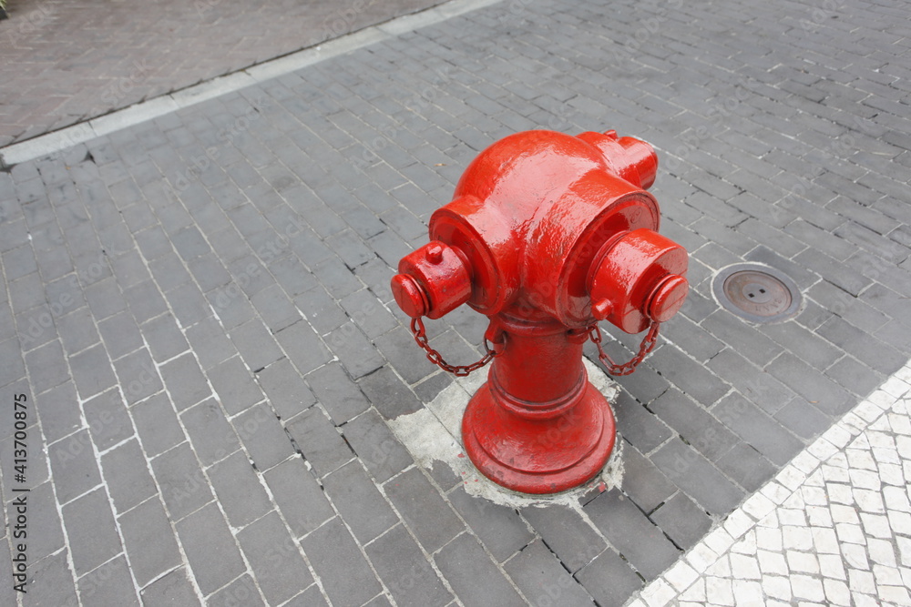 red fire hydrant on the street