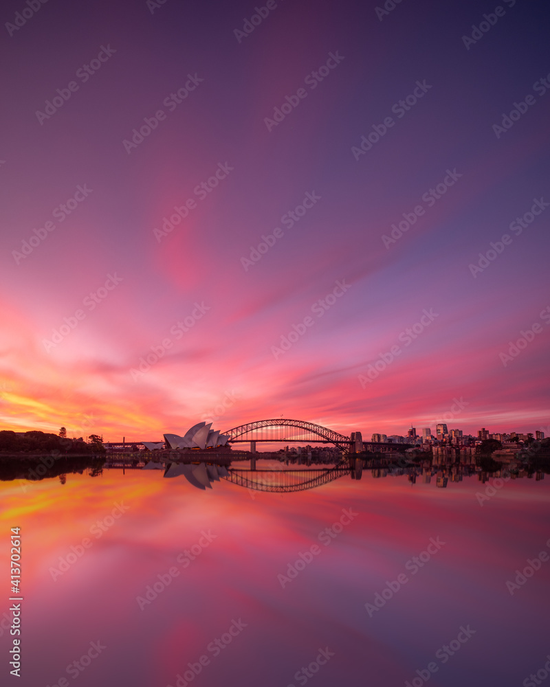 Naklejka premium Sydney Harbour Sunset