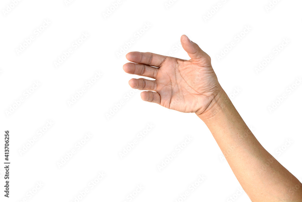 Symbol empty hand holding isolated on the white background. Symbol empty hand holding isolated on the white background.