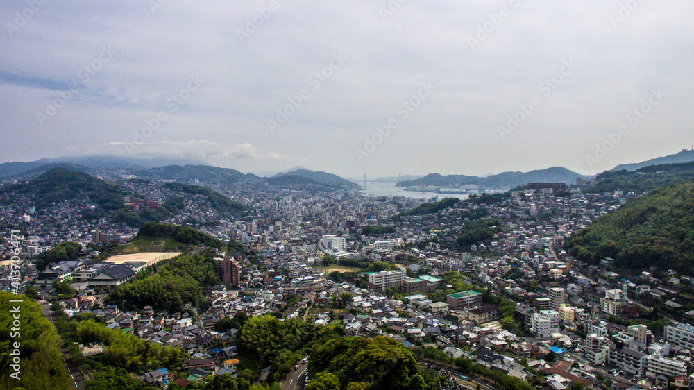 Panoramic view of Nagasaki City taken from aerial photography_15