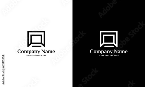 Flooring tiles Logo with simple modern shape